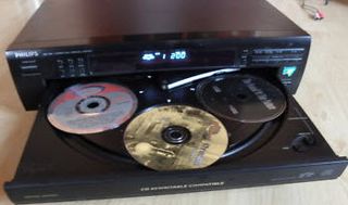 PHILIPS CDC775 CD PLAYER 5 DISCS CHANGER black COAXIAL OUT-thumb-2