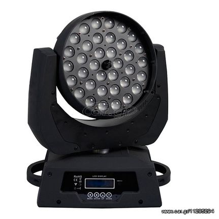 Κινούμενη Ρομποτική Κεφαλή Artemis ZOOM WASH PRO 10°-60° 36*10 Watt CREE LED RGBW 360W 230V DMX512 GloboStar 51116 - 51116