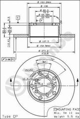 ΔΙΣΚΟΙ ΦΡΕΝΩΝ MB W115 ΚΑΙΝ. BREMBO 08151110 MERCEDES-BENZ /8 MERCEDES-BENZ COUPE MERCEDES-BENZ PAGODE MERCEDES-BENZ S-CLASS