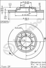 ΔΙΣΚΟI ΦΡΕΝΩΝ MAZDA 626 2.0 83 ΚΑΙΝ. BREMBO 08310910 MAZDA 626