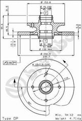 ΔΙΣΚΟΙ ΦΡΕΝ.ΕΜ.MAZDA 626 -82 ΚΑΙΝ. BREMBO 08446910 MAZDA 626