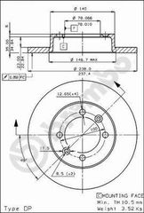 ΔΙΣΚΟI ΦΡΕΝΩΝ RENAULT 9 ΚΑΙΝ. BREMBO 08448010 RENAULT 9