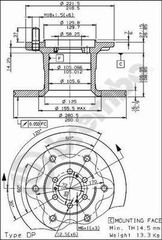 ΔΙΣΚΟΙ ΦΡΕΝΩΝ IVECO DAILY ΚΑΙΝ. BREMBO 08507910 IVECO DAILY