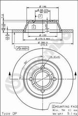 ΔΙΣΚΟΙ ΦΡΕΝΩΝ AUDI 80 92- ΚΑΙΝ. BREMBO 08570910 AUDI 80