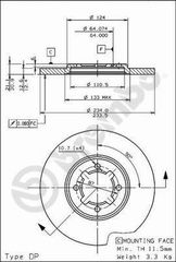 ΔΙΣΚΟΙ ΦΡ.TOYOTA CELICA ΚΑΙΝ. BREMBO 08674010 TOYOTA CARINA TOYOTA CELICA