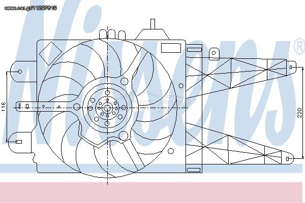 ΒΕΝΤΙΛ.FIAT PUNTO 99- ΚΑΙΝ. NISSENS 85158 FIAT PUNTO
