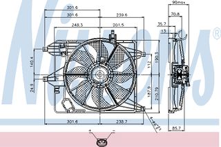 ΒΕΝΤΙΛ.REN CLIO 1,0-1,2 01- ΚΑΙΝ. NISSENS 85252 NISSAN KUBISTAR RENAULT CLIO RENAULT KANGOO