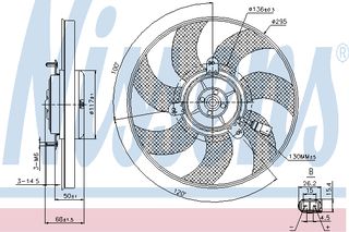 ΒΕΝΤΙΛ.SKODA OCTAVIA  04- ΚΑΙΝ. NISSENS 85733 AUDI A3 AUDI TT SEAT ALTEA SEAT LEON SEAT TOLEDO SKODA OCTAVIA SKODA SUPERB SKODA YETI VW BEETLE VW CADDY VW CC VW EOS VW GOLF VW JETTA VW PASSAT VW SCIR