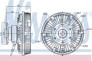 ΚΟΜΠΛΕΡ MERCEDES ACTROS ΗΛΕΚ ΚΑΙΝ. NISSENS 86077 MERCEDES-BENZ ACTROS