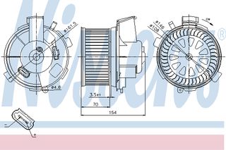 BLOWER XSARA PICASSO 1.6HDI ΚΑΙΝ. NISSENS 87021 CITROEN XSARA PEUGEOT 206 PEUGEOT 206+ PEUGEOT 307