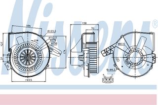 BLOWER AUDI A2  00- ΚΑΙΝ. NISSENS 87028 AUDI A1 AUDI A2 SEAT CORDOBA SEAT IBIZA SEAT TOLEDO SKODA FABIA SKODA RAPID SKODA ROOMSTER VW FOX VW POLO