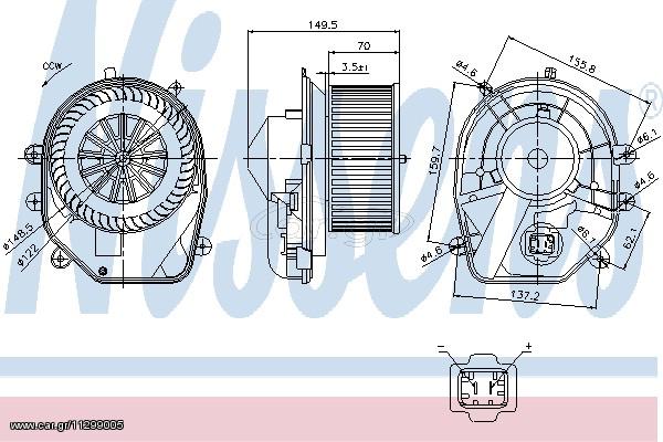 BLOWER AUDI A4  94- ΚΑΙΝ. NISSENS 87030 AUDI A4 SKODA SUPERB VW PASSAT