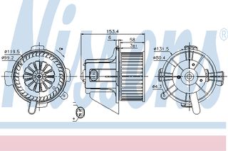 BLOWER CITROEN C4  04- ΚΑΙΝ. NISSENS 87090 CITROEN C4 PEUGEOT 307