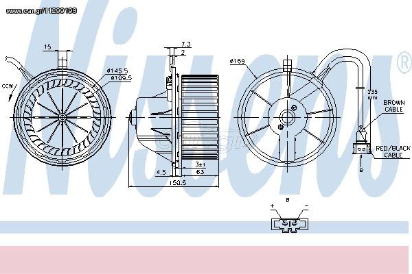 BLOWER VW-TRANSPORTER T4  90- ΚΑΙΝ. NISSENS 87155 VW TRANSPORTER