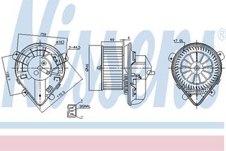 BLOWER PEUGEOT EXPERT   95- ΚΑΙΝ. NISSENS 87178 CITROEN EVASION CITROEN JUMPY FIAT ULYSSE LANCIA PHEDRA PEUGEOT 806 PEUGEOT EXPERT