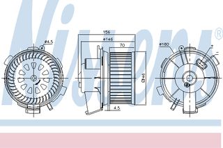 BLOWER PEUGEOT 206     98- ΚΑΙΝ. NISSENS 87181 CITROEN XSARA PEUGEOT 206 PEUGEOT 206+