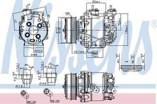 A/C COMPR HONDA JAZZ  09- ΚΑΙΝ. NISSENS 890035 HONDA JAZZ