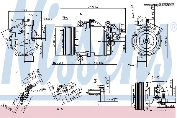 A/C COMPRESSOR BMW SERIES 1/3 ΚΑΙΝ. NISSENS 890071 BMW 1 BMW 3