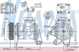 A/C COMPRESSOR VW-UP  11- ΚΑΙΝ. NISSENS 890087 SEAT Mii SKODA CITIGO VW LOAD VW UP