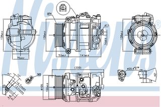 A/C COMPR  E-CLASS W211 02- ΚΑΙΝ. NISSENS 890197 MERCEDES-BENZ E-CLASS