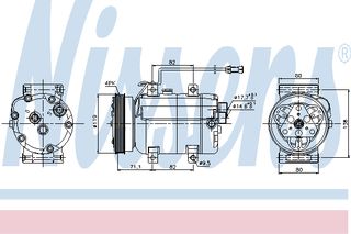 A/C COMPRESSOR AUDI A4 94-00 ΚΑΙΝ. NISSENS 89029 AUDI A4 AUDI A6 VW PASSAT