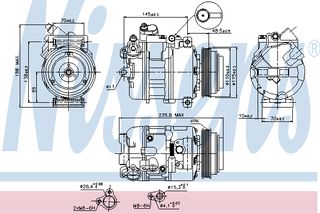 A/C COMPRESSOR BMW X3  04- ΚΑΙΝ. NISSENS 89080 BMW 3 BMW X3