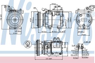 A/C COMP HYUNDAI ELANTRA  00- ΚΑΙΝ. NISSENS 89085 HYUNDAI COUPE HYUNDAI ELANTRA HYUNDAI LANTRA