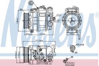 A/C COMPRESS E-CLASS(W211) 05- ΚΑΙΝ. NISSENS 89090 MERCEDES-BENZ C-CLASS MERCEDES-BENZ CLK MERCEDES-BENZ CLS MERCEDES-BENZ E-CLASS MERCEDES-BENZ G-CLASS MERCEDES-BENZ GL-CLASS MERCEDES-BENZ M-CLASS M