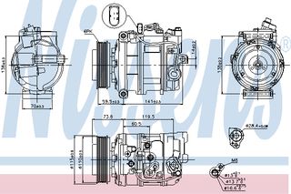 A/C COMPRESSOR AUDI A4   00- ΚΑΙΝ. NISSENS 89092 AUDI A4