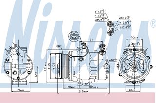 A/C COMPRESSOR ASTRA G  98- ΚΑΙΝ. NISSENS 89095 OPEL ASTRA OPEL ZAFIRA