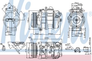 A/C COMPRESSOR BMW 3(E90) 05- ΚΑΙΝ. NISSENS 89114 BMW 1 BMW 3 BMW X1