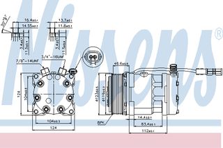 A/C COMPRESSOR MAN TG-A   02- ΚΑΙΝ. NISSENS 89139 MAN TGA MAN TGS MAN TGX