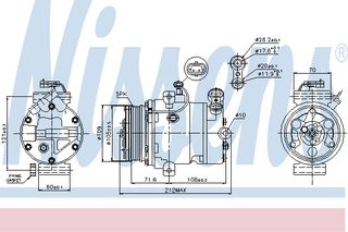 A/C COMPRESSOR  ASTRA G   98- ΚΑΙΝ. NISSENS 89196 OPEL ASTRA