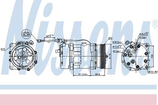 A/C COMPRESSOR AUDI A3  96- ΚΑΙΝ. NISSENS 89224 AUDI A3 AUDI TT FORD GALAXY SEAT ALHAMBRA SEAT LEON SEAT TOLEDO SKODA OCTAVIA VW BORA VW CADDY VW GOLF VW MULTIVAN VW NEW VW POLO VW SHARAN VW TRANSPOR