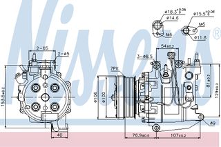 A/C COMPRESSOR HONDA CR-V  07- ΚΑΙΝ. NISSENS 89247 HONDA CR-V