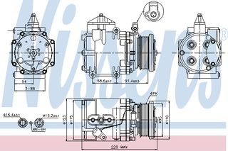 A/C COMPRESSOR MONDEO  96- ΚΑΙΝ. NISSENS 89248 FORD COUGAR FORD MONDEO