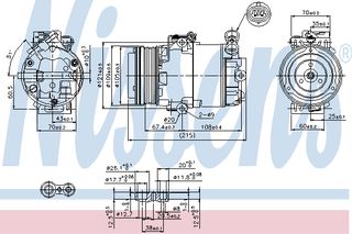 A/C COMPRESSOR ASTRA G   98- ΚΑΙΝ. NISSENS 89322 OPEL ASTRA OPEL ZAFIRA