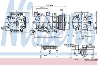 A/C COMPR FORD MONDEO 96- ΚΑΙΝ. NISSENS 89365 FORD COUGAR FORD MONDEO