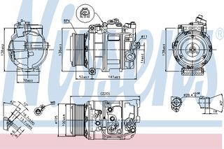 A/C COMPRESSOR MERCEDES ML 05- ΚΑΙΝ. NISSENS 89412 MERCEDES-BENZ GL-CLASS MERCEDES-BENZ M-CLASS MERCEDES-BENZ R-CLASS MERCEDES-BENZ S-CLASS
