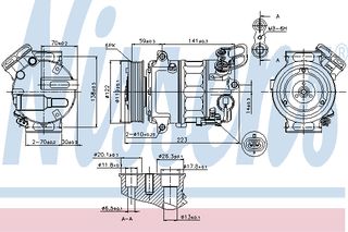 A/C COMPRESSOR INSIGNIA  08- ΚΑΙΝ. NISSENS 89420 OPEL INSIGNIA