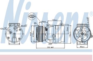 A/C COMPRES VIVARO 2.5 DTI 01- ΚΑΙΝ. NISSENS 89435 NISSAN INTERSTAR NISSAN PRIMASTAR OPEL MOVANO OPEL VIVARO RENAULT MASTER RENAULT SCENIC RENAULT TRAFIC