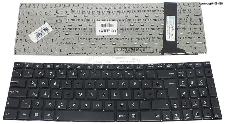 Πληκτρολόγιο Laptop Keyboard  ASUS N550 N550JA N550JK N550JV N550LF N750 N750JK N750JV ERK-AS357TR-19 4h+n8bom.g1u UK NO FRAME VERSION(Κωδ.40299UKNOFRAME)