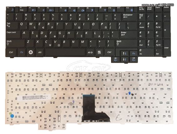 Πληκτρολόγιο Ελληνικό-Greek Laptop Keyboard SAMSUNG NP-R530 NP-R620 RV510 S3510 E352 R523 R528 R530 P580 R540 R620 R528 R530 R540 R620 R517 R523 RV508 R525 RV508 NP-S3510 P530 NP-P530 P580 NP-P580 R51