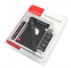 HDD Laptop Caddy Sata / Sata 2.5? 9.5mm – Θήκη Δεύτερου Σκληρού Δίσκου σε Φορητό Υπολογιστή (OEM) Hard Drive Caddy SATA to SATA 2nd HDD caddy Hard disk tray adapter enclosure replacement(Κώδ.90622)