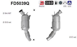 ΦΙΛΤΡΟ ΜΙΚΡΟ/ΔΙΩΝ BMW 318D ΚΑΙΝ. AS FD5039Q AIXAM A.751 BMW 1 BMW 3 BMW 5