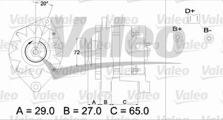 ΑΛΤΕΡΝΕΙΤΟΡ RENAULT 19 -92 ΚΑΙΝ. VALEO 433464 RENAULT 19