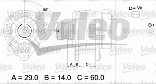 ΑΛΤΕΡΝ.A13VI121 GOLF III 91- ΚΑΙΝ. VALEO 436484 VW CORRADO VW GOLF VW PASSAT VW TRANSPORTER VW VENTO