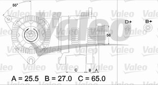 ΑΛΤΕΡΝΕΙΤΟΡ 80AH CITROEN SAXO ΚΑΙΝ. VALEO 436611 CITROEN AX CITROEN SAXO CITROEN XSARA PEUGEOT 106