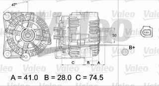 ΑΛΤΕΡΝ.BMW E60 520 03- ΚΑΙΝ. VALEO 437451 BMW 5 BMW 7 BMW X3