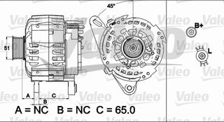 ΑΛΤΕΡΝ.NISS MICRA 1.0 70A 96-0 ΚΑΙΝ. VALEO 437512 NISSAN MICRA